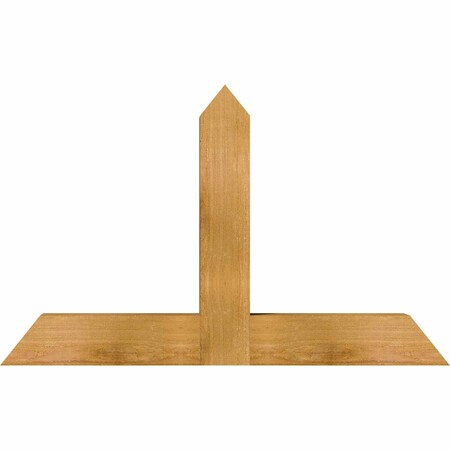Ekena Millwork Portland Rough Sawn Timber Gable Bracket, Western Red Cedar, 36"W x 23"H x 4"D x 4"F, 15/12 Pitch GBW036X23X0404POR00RWR